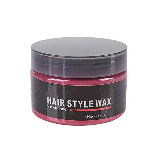 Hair Styling Wax, Hair Dye Coloring Hairstyle Color Styling Pomade Hair Wax, 120g kvinnliga kvinnor för män man(red)