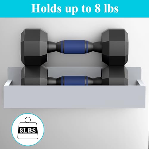 Image of HuggieGems 4 Pack Magnetic Spice Storage Rack Organizer for Refrigerator and Oven, Gray Fridge Organizers and Storage | Magnetic Shelves Heavy Duty for Fridge in Kitchen, Seasoning Storage Organizer, For Oven Washer and Dryer, For Heavier Items