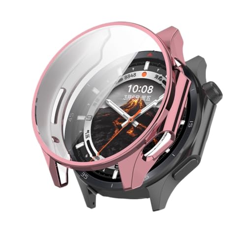 Protection OnePlus Watch 3 rose en TPU et verre antichoc contre les rayures au quotidien