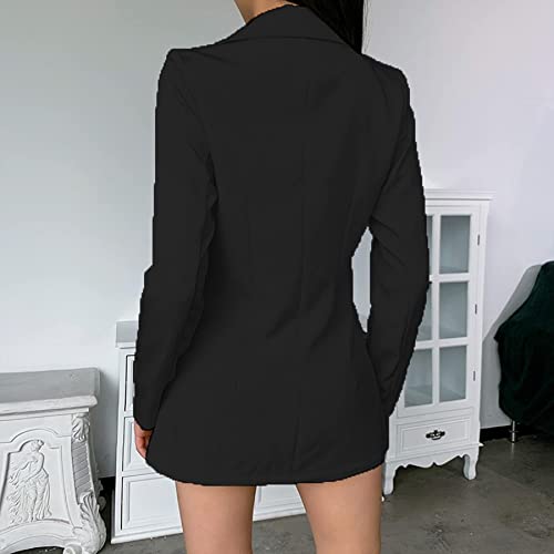 NRTHYE Women 2 Piece Outfits Long Sleeve Blazer & Short Suits Casual Tops & Bottoms Set3