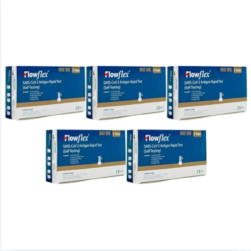 Flowflex Lateral Test Kit 25 Tests Covid-19 for Self Care Test Kit for SARS-CoV-2 Antigen Home Test Kit Self Testing Rapid Test in 15 Minute 25 Test Pack