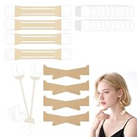 30 Pcs Face Lifting Tape Facelifting Tapes Lifting Tape für Gesicht und Hals Mit 6 Hebeschnüre und 4 Nackenflicken Verbessert Die Hauterschlaffung, Strafft und Festigt Die Haut, Ist Wasserfest