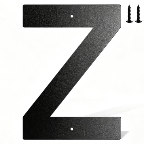 useNumber 6'' House Numbers for Outside, Black Metal Address Numbers and Letters for Out Door Signs, Garden/Office/Home/Store Signage (Z)