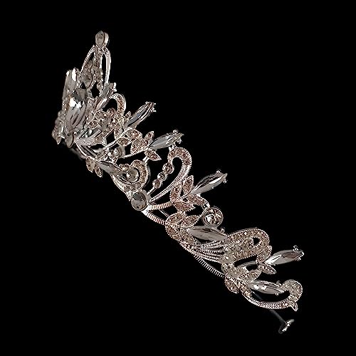 Fancy-J Crown Tiara For Women Features Sparkling Rhinestones And Crystals Tiaras For Girls Comfortable Fit For All Head Sizes Tiaras For Women Princess Birthday Parties Weddings And Proms (Silver-White Crystal) #TOP4