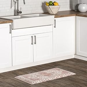 nuLOOM Persische Küchen- oder Wäschematte, Blumenmuster, 50,8 x 81,3 cm, Rost