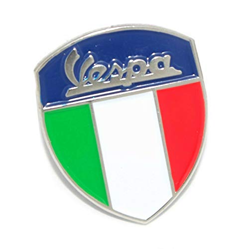 AEspares Pin's en forme de bouclier italien Vespa - Couleur du drapeau italien Cover