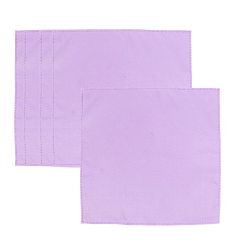 Manteles individuales de tela 50 x 50 cm pack 5 color lila claro miniatura 1