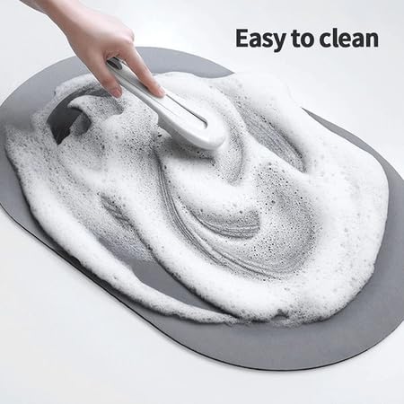 JAY BHAGWATI TOOLS & MACHINERY Square Bathroom mat Water Absorbent mats Diatomite Door Mat Anti-Slip Bath Mat Quick Drying Absorbent mat for Home 1