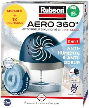Rubson – Absorbeur d'Humidité Aero 360° pour pièces de 20 m² – Dé...