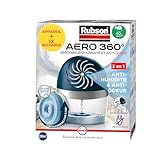 Rubson – Absorbeur d'Humidité Aero 360° pour pièces de 20 m² – Déshumidificateur d'air anti-odeurs & anti-moisissures – 1 recharge neutre de 450 g incluse