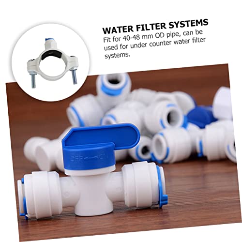 OSALADI Montagezubehör Wasserfilter Für Spülbecken Ro-Wasserfilter -Wasserfilter Abfluss Sattelklemme 1/4 Zoll Schnellanschluss-Wasserfilter Ventilklemme Pom-Wasserfilter-Clip Weiß