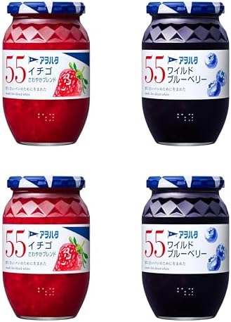 アヲハタ55 ジャム アソート セット 大容量(イチゴ・ワイルドブルーベリー) 400g 2種×2個 【セット買い】