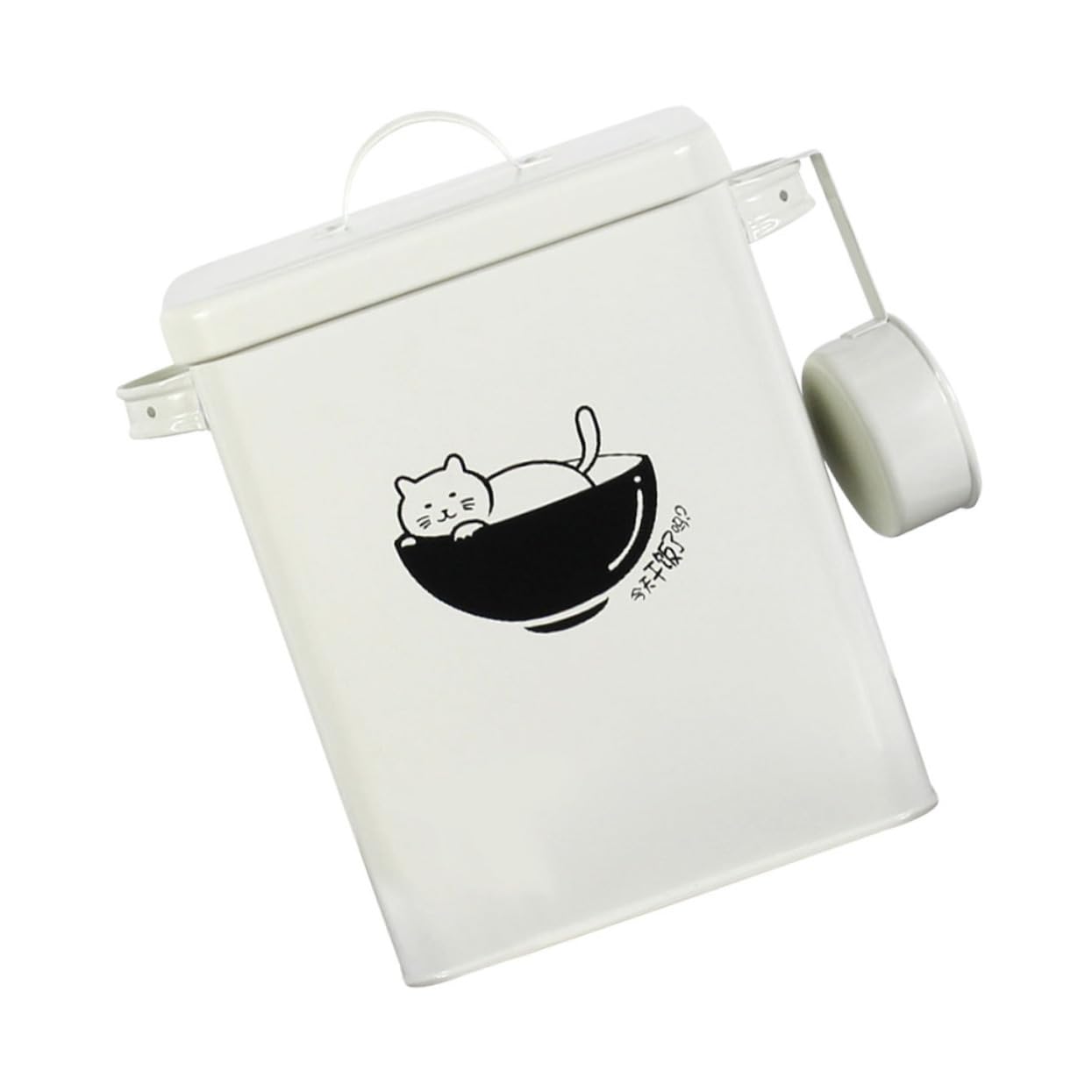 Levemolo Luftdichte Aufbewahrungsbox für Hundefutter 10kg Eisen Weiß