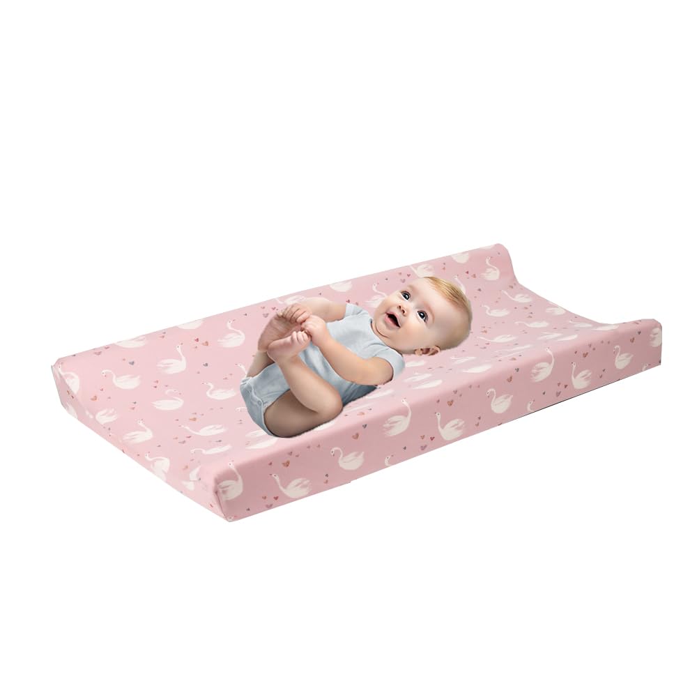 Oaygat Changing Pad Cover Elastic Fitted Diaper Changing Mat 100% Cotton Sheet 32''X 16'' Mattress Sheets Nursery Changing Mat Cover Breathable Changing Table Cover （Cover Only Pad Not Included）