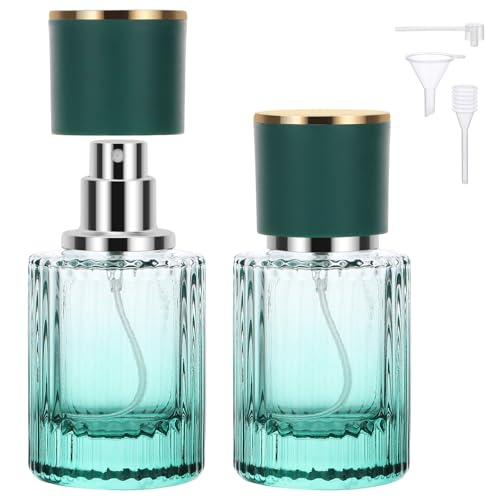Segbeauty 1oz Refillable Travel Bottles, 30ml Empty Perfume Spray Bottles, 2pcs Vintage Perfume Spray Bottle Glass Fine Mist Spray Bottle Empty Fragrance Atomizer Sprayer for Dispensing Fragrance