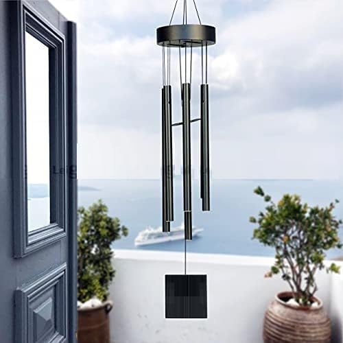 LEIGARF Wind Chime 6 Pipes Rods Garden Balcony Wall Decorative || Hanging Wind Chimes for Home with Good Sound Bell Gold ||30 Inch (Black) (B09741SSVJ) Amazon Price History, Amazon Price Tracker