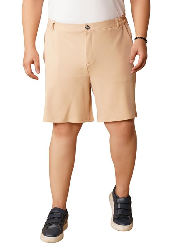 Image of OOMPH! Men's Short for Summer | Stretchable Fabric | Breathable & Lightweight | Casual Lounge Short with Elastic Waistband & Drawstring