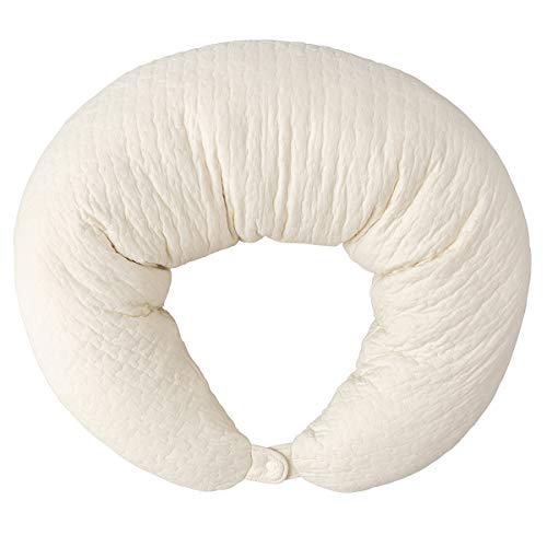 ナイスデイ クッション アイボリー 31×110cm mofua (モフア) イブル 綿100% cloud柄 抱き枕 おすわりクッション 洗える 低ホルム 36220008