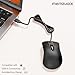 memzuoix Wired Mouse, USB Computer Mouse 1200 DPI Mobile Optical Mouse Ergonomic Design Computer Mice with 5FT Cord for Laptop, PC, Desktop, MacBook, 5 Buttons (Black)