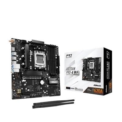 A620AM Pro-A WiFi AM5 mATX HDMI DDR5 - AMD Sockel AM5 (Ryzen Zen4) - Micro/Mini/Flex-ATX (90-MXBSY-A0UAYZ)