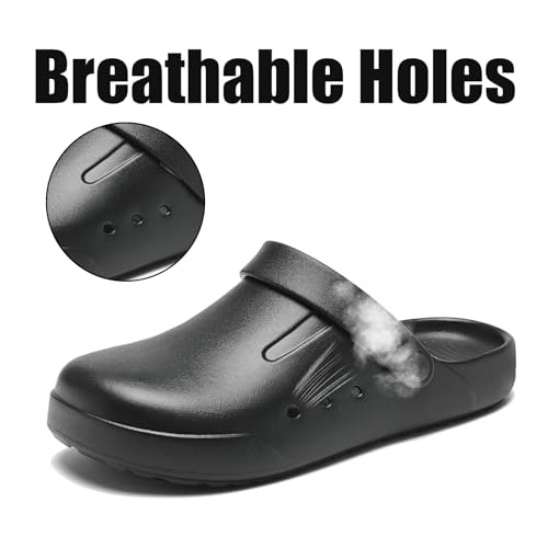 DAYUMKOU Clogs for Women Men Lightweight Slip-On Unisex Garden Shoes with Back Strap, Non-Slip for Work Nurses3