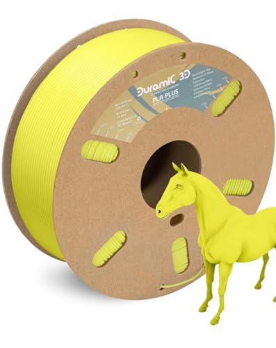 Image of DURAMIC 3D PLA+ Printer Filament 1.75mm PLA Plus Neatly 2Kg Spool(2.2lbs) | PLA Pro Tougher and Stronger, Dimensional Accuracy Probability + /- 0.02mm Light yellow