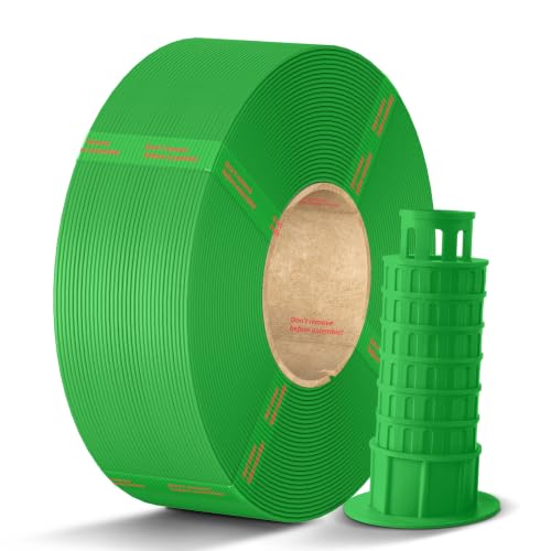 ANYCUBIC PLA Plus Refill Filament 1.75mm Green 1KG, 3D Printer Filament No Spool Dimensional Accuracy +/- 0.02 mm, 3D Printing PLA+ for Reusable Spool Refilling