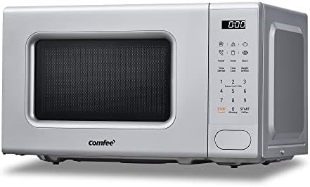 COMFEE' 700w 20 Litre Digital Microwave Oven with 6 Cooking Presets, Express Cook, 11 Power Levels, Defrost, and Memory Function - Grey - CM-E202CC(GR)