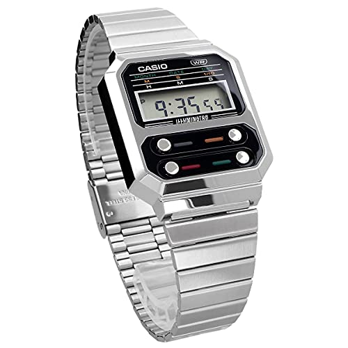 [カシオ] CASIO デジタル 腕時計 復刻デザイン A100WE-1A メンズ 海外モデル シルバー [並行輸入品] 商品画像5
