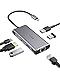 Produktbild USB C Hub, Aglaia 6-in-1 USB C Adapter mit HDMI 4K, Gigablit Ethernet, 100 W Power Delivery USB-C, 3 USB-3.0-Datenanschlüsse, kompatibel für MacBook Pro/Air, iPad Pro, XPS und andere Typ-C-Geräte