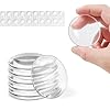 Protector de pared para topes de puerta, 6 protectores de pared adhesivos fuertes para pomos de puerta de 2 pulgadas, parachoques de puerta transparentes, autoadhesivos absorbentes de golpes,