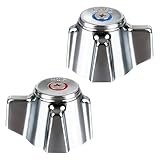 Phivan 2 Pack Commercial Faucet Handle Replacement Kit Outdoor Faucet Handles 0.43' Round Stem Hole Faucet...