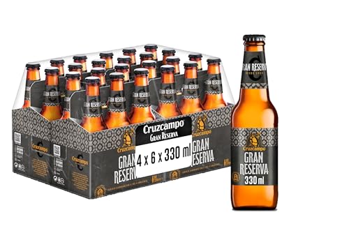 Cruzcampo Gran Reserva Cerveza - Caja de 24 Botellas x 330 ml - Total: 7.92 L
