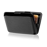 NORDEN® – Kreditkarten-Etui aus Aluminium - Ideal als Kartenetui & Visitenkarten Etuis - absolut geschützt durch NFC und RFID vor unerlaubtem Auslesen - für Damen und Herren (schwarz)