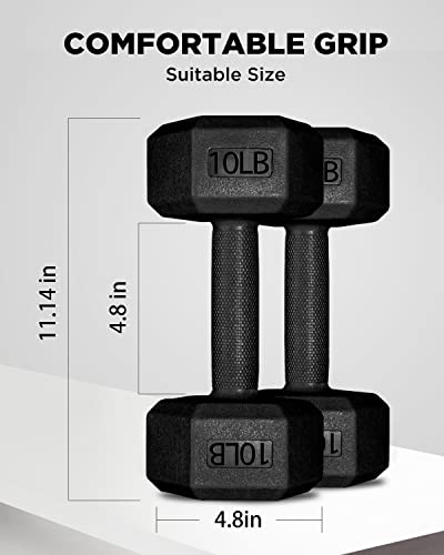 Zttenlly Dumbbell Sets - 5/10/15/20/25/36 Lb Dumbbells Pair Hand Weights Set Of 2 - Easy Grip - Free Arm Weights For Men And Women, Home Gym Exercise Equipment For Workouts Fitness Strength Training #TOP3