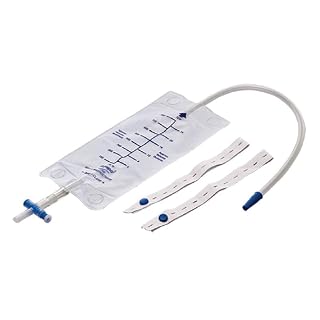 Uro-Care Leg Urine Collecting Bag set with Non Return Valve DB-1060L, Capacity - 800 ml (Pack of 3)