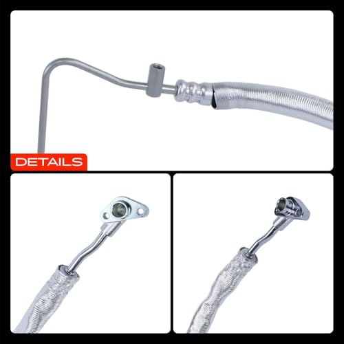 A-Premium Power Steering Pressure Line Hose Assembly Compatible with Acura RL 2005-2008 V6 3.5L, RL 2009-2012, 3.7L, with Aluminum Foil Sheath, Pump to Rack/Gear by A-Premium - Image 9