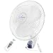 Simple Deluxe 16 Inch Adjustable Tilt, Household Wall Mount Fans Oscillating Quiet for Home, Shop and Office, 90 Degree, 3 Speed Settings, ETL Certified, 1 Pack, White