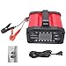 Shkalacar Power Supply 12V 24V AGM Battery Desulfator 15A Smart Battery Charger Maintainer with LCD Display AI 10-Stage Charging for Car Motorcycle Truck Boat LiFePO4 (US Plug)