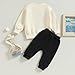 Frietlebird Toddler Baby Boy Clothes Crewneck Sweatshirt Long Sleeve Letter Print Shirt with Elastic Waist Pants Set Fall Winter Outfits(LA-Apricot Mr Steal Your Snacks,2-3T)