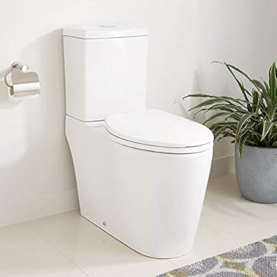Signature Hardware 446543 Grayvik 1.28 GPF Two Piece Elongated Toilet - Seat Included - White