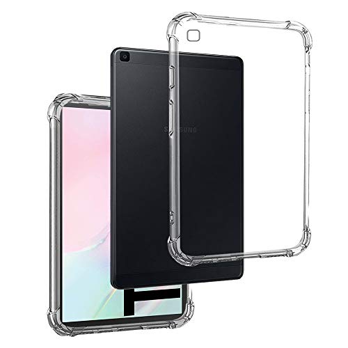 REY - Funda Anti-Shock Gel Transparente para Tablet Samsung Galaxy Tab A 2019 T515-T510 10.1", Ultra Fina 0,33mm, Esquinas Reforzadas, Silicona TPU de Alta Resistencia y Flexibilidad