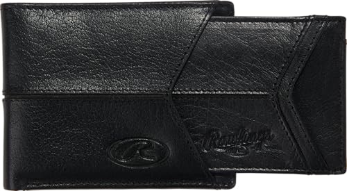 Rawlings | Men's Bifold Wallet Collection | Genuine Leather | Black | Insert Included | Debossed Logo by Rawlings - Used condition - Image 6