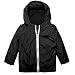 Arshiner Little Kid Waterproof Hooded Coat Jacket Outwear Raincoat,Black,Size 90