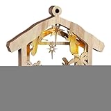 Weihnachtskrippen-Set - Religiöse Tischdekoration Mittelpunkt,Weihnachtskrippe Mit LED-Beleuchtung Für Wohnzimmer - Für Kamin Schlafzimmer Kaminsims Bürotisch Landhaus Urlaubsdekoration Schreibtisch