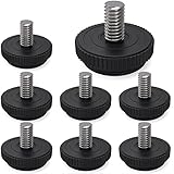 ForoGore【8 Pack 5/16-18 Thread Adjustable Furniture Leveler Feet Screw in Threaded, Stainless Steel