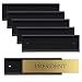 Set of 6 - Sturdy and Elegant Black Aluminum Wall Mount Name Plate Holder, Office Business Door Sign Holder, 8" X 2" - Hardware and Inserts are Not Included