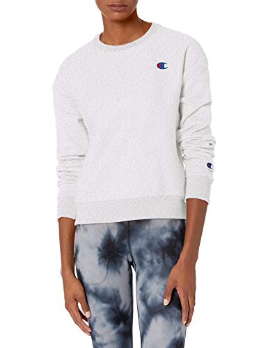 Champion LIFE Women's Reverse Weave Crew, Gfs Silver Grey, Medium