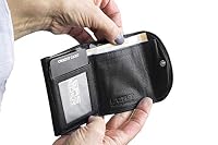 LEAS Minibörse RFID- Schutz in Echt-Leder, schwarz Mini-Edition – Ansicht 2