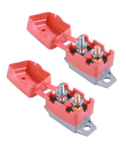 SCUARI 2PCS Automotive Circuit Breaker,Automotive Replacement,30 Amp Breaker,Car Accessories 12v Automatic Reset Circuit Breaker with Cover Stud Bolt,Suitable for Car,Off Road and Other Vehicles